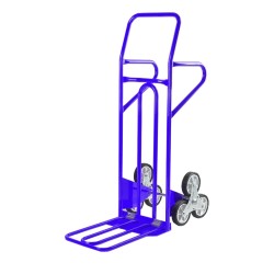 Carro sube-escaleras de acero con la plataforma abierta